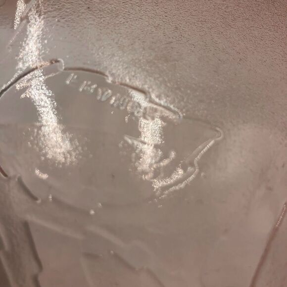 Vintage Pink Glass Arcoroc France Serving Fruit Centerpiece Bowl Floral Pattern - Picture 7 of 9